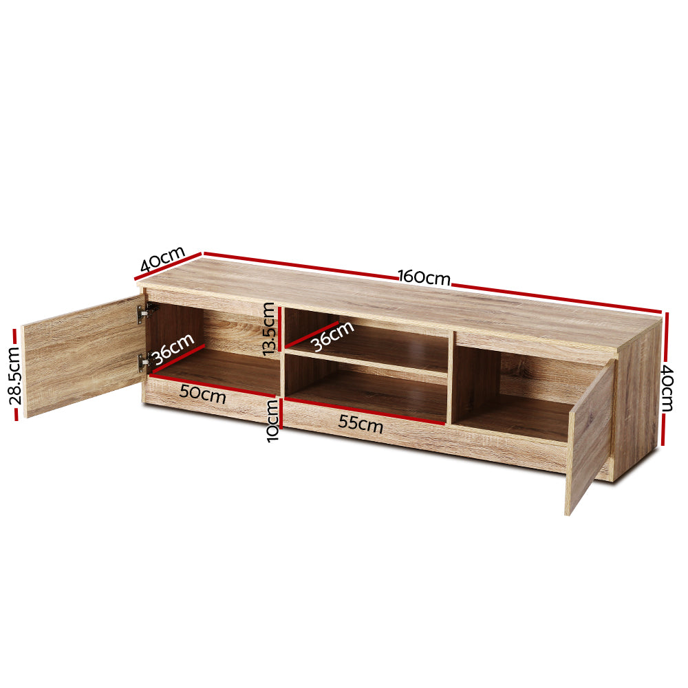 Ashley Rose 160CM TV Stand Entertainment Unit Lowline Storage Cabinet