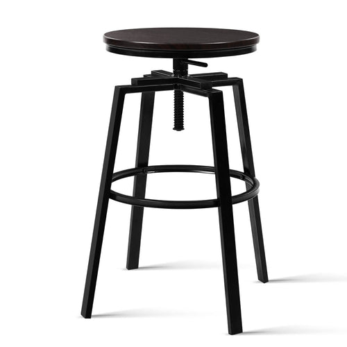 Ashley Rose 2 x Vintage Bar Stools Retro Kitchen Swivel Bar Stool Industrial Rustic - Ashley Rose