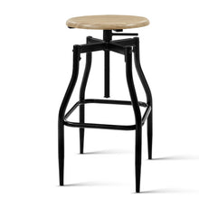 Load image into Gallery viewer, Ashley Rose 2 x Vintage Kitchen Wooden Bar Stools Swivel Industrial Bar Stool Retro - Ashley Rose