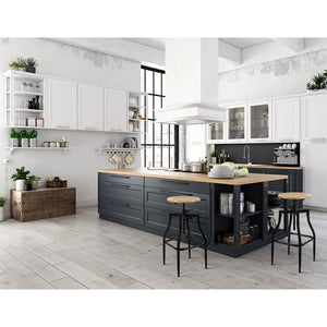 Ashley Rose 2 x Vintage Kitchen Wooden Bar Stools Swivel Industrial Bar Stool Retro - Ashley Rose