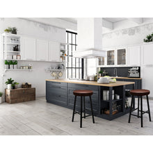 Load image into Gallery viewer, Ashley Rose 2 x Vintage Kitchen Bar Stools Industrial Leather Brown Bar Stool Retro - Ashley Rose
