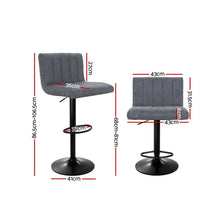 Load image into Gallery viewer, Ashley Rose 2x Kitchen Bar Stools Swivel Vintage Bar Stool Leather Gas Lift Chairs - Ashley Rose