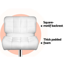 Load image into Gallery viewer, Ashley Rose Set of 2 PU Leather Gas Lift Bar Stools - White - Ashley Rose