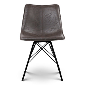 Ashley Rose Set of 2 PU Leather Dining Chair - Walnut - Ashley Rose