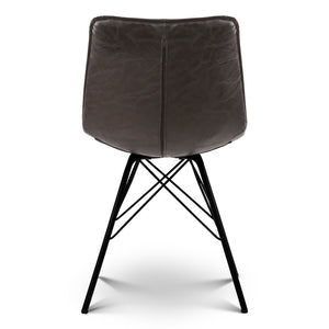 Ashley Rose Set of 2 PU Leather Dining Chair - Walnut - Ashley Rose