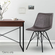 Load image into Gallery viewer, Ashley Rose Set of 2 PU Leather Dining Chair - Walnut - Ashley Rose