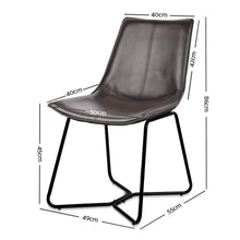 Load image into Gallery viewer, Ashley Rose Set of 2 PU Leather Dining Chair - Walnut - Ashley Rose