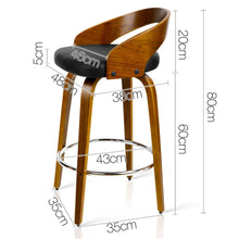 Load image into Gallery viewer, Ashley Rose Set of 2 Wooden Bar Stools - Black - Ashley Rose