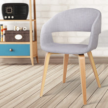 Load image into Gallery viewer, Ashley Rose Set of 2 Timber Wood and Fabric Dining Chairs - Light Grey - Ashley Rose