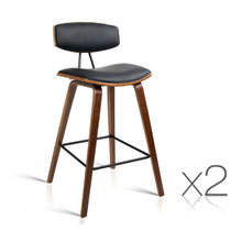 Load image into Gallery viewer, Ashley Rose Set of 2 PU Leather Bar Stools - Black - Ashley Rose