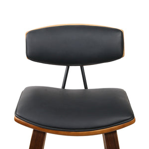 Ashley Rose Set of 2 PU Leather Bar Stools - Black - Ashley Rose
