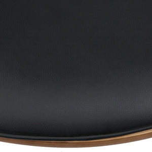Ashley Rose Set of 2 PU Leather Bar Stools - Black - Ashley Rose