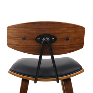 Ashley Rose Set of 2 PU Leather Bar Stools - Black - Ashley Rose