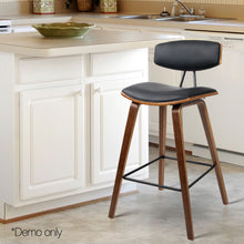 Load image into Gallery viewer, Ashley Rose Set of 2 PU Leather Bar Stools - Black - Ashley Rose