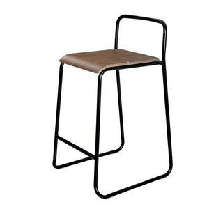 Ashley Rose 2x Rustic Bar Stools Vintage Kitchen Stools Retro Metal Wooden 66cm Seat Height - Ashley Rose