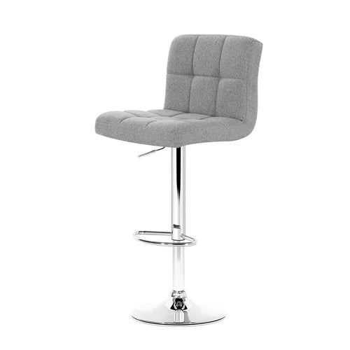 Ashley Rose Set of 2 Fabric Bar Stools - Grey - Ashley Rose