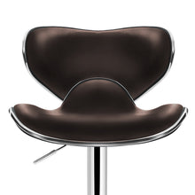 Load image into Gallery viewer, Ashley Rose 2x Gas Lift Bar Stools Swivel Chairs Leather Chrome Chocolate - Ashley Rose