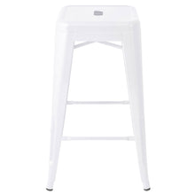 Load image into Gallery viewer, Ashley Rose 4x Replica Tolix Bar Stools Metal Bar Stool Kitchen Cafe Chair 66cm White - Ashley Rose