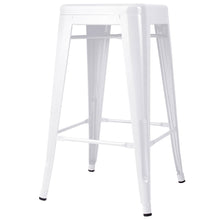 Load image into Gallery viewer, Ashley Rose 4x Replica Tolix Bar Stools Metal Bar Stool Kitchen Cafe Chair 66cm White - Ashley Rose