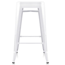 Load image into Gallery viewer, Ashley Rose 4x Replica Tolix Bar Stools Metal Bar Stool Kitchen Cafe Chair 66cm White - Ashley Rose