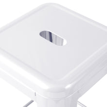 Load image into Gallery viewer, Ashley Rose 4x Replica Tolix Bar Stools Metal Bar Stool Kitchen Cafe Chair 66cm White - Ashley Rose