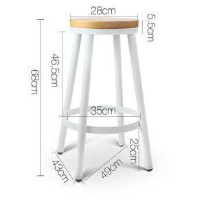 Ashley Rose Set of 2 Wooden Stackable Bar Stools - Ashley Rose