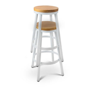 Ashley Rose Set of 2 Wooden Stackable Bar Stools - Ashley Rose