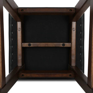 Ashley Rose Set of 2 Wooden and Padded Bar Stools - Black - Ashley Rose