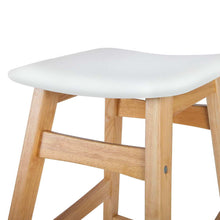 Load image into Gallery viewer, Ashley Rose Set of 2 Wooden and Padded Bar Stools - White - Ashley Rose