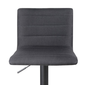 Ashley Rose Set of 2 Fabric Bar Stools - Black - Ashley Rose