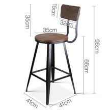 Load image into Gallery viewer, Ashley Rose Industrial Swivel Bar Stool - Black - Ashley Rose