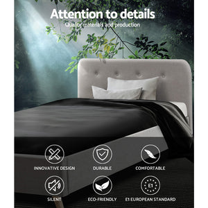 Ashley Rose King Single Size Bed Frame Base Mattress Fabric Wooden Beige - Ashley Rose