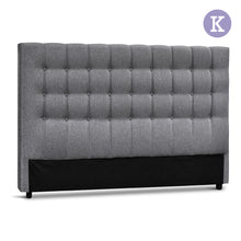 Load image into Gallery viewer, Ashley Rose King Size Upholstered Fabric Headboard - Grey - Ashley Rose