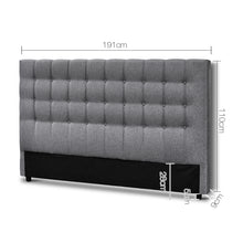 Load image into Gallery viewer, Ashley Rose King Size Upholstered Fabric Headboard - Grey - Ashley Rose