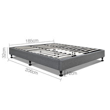 Load image into Gallery viewer, Ashley Rose King Size Fabric and Wood Bed Frame - Grey - Ashley Rose