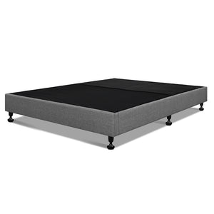 Ashley Rose King Size Fabric and Wood Bed Frame - Grey - Ashley Rose