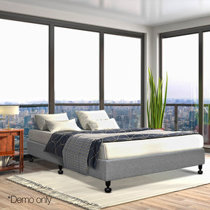 Ashley Rose King Size Fabric and Wood Bed Frame - Grey - Ashley Rose