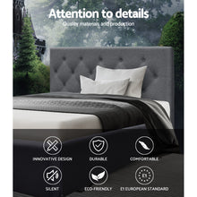 Load image into Gallery viewer, Ashley Rose King Single Size Bed Base Frame Mattress Platform Fabric Wooden Grey - Ashley Rose