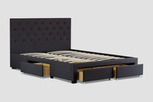 Load image into Gallery viewer, Alabama Fabric King Drawers Storage Bed Charcoal - Ashley Rose