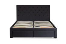 Load image into Gallery viewer, Alabama Fabric King Drawers Storage Bed Charcoal - Ashley Rose