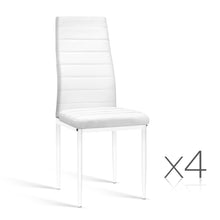 Load image into Gallery viewer, Ashley Rose Set of 4 Dining Chairs PVC Leather - White - Ashley Rose