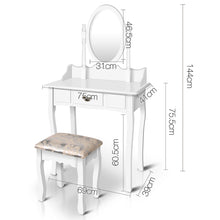 Load image into Gallery viewer, Ashley Rose Single Drawer Dressing Table with Mirror - White - Ashley Rose