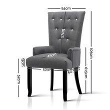Load image into Gallery viewer, Ashley Rose Cayes French Provincial Dining Chair - Grey - Ashley Rose