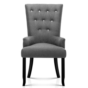 Ashley Rose Cayes French Provincial Dining Chair - Grey - Ashley Rose