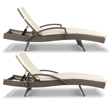 Load image into Gallery viewer, Ashley Rose Outdoor Sun Lounge Chair with Cushion- Grey - Ashley Rose