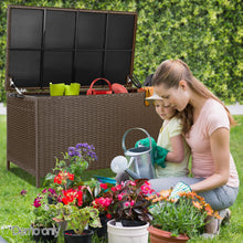 Load image into Gallery viewer, Ashley Rose 320L Outdoor Wicker Storage Box - Brown - Ashley Rose
