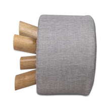 Load image into Gallery viewer, Ashley Rose Fabric Round Ottoman - Grey - Ashley Rose