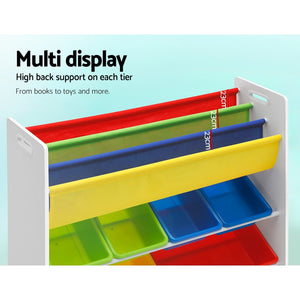 Ashley Rose Kids Bookshelf Toy Storage Box Organizer Bookcase 3 Tiers - Ashley Rose
