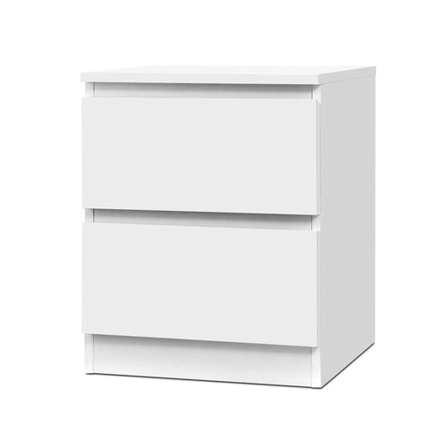 Ashley Rose Bedside Table Cabinet Lamp Side Tables Drawers Nightstand Unit White - Ashley Rose