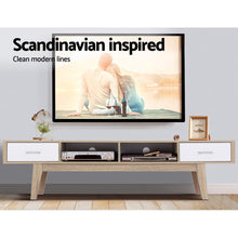 Load image into Gallery viewer, Ashley Rose TV Stand Entertainment Unit Cabinet Storage Scandinavian 180cm Oak - Ashley Rose